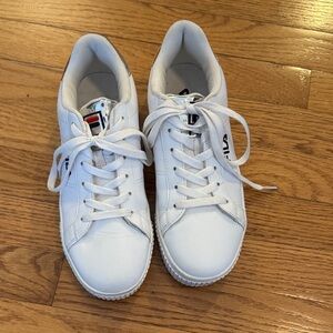 Fila White Sneakers with Logo size 8.5